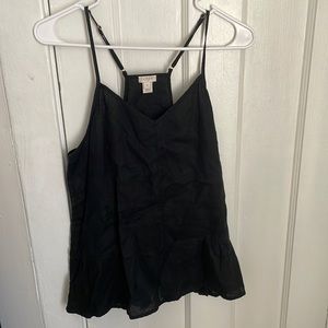 Black sleeveless blouse